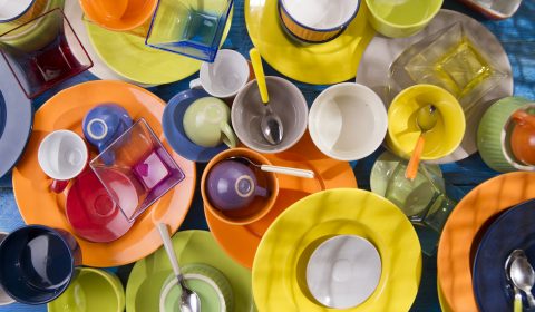 The colors in the kitchen