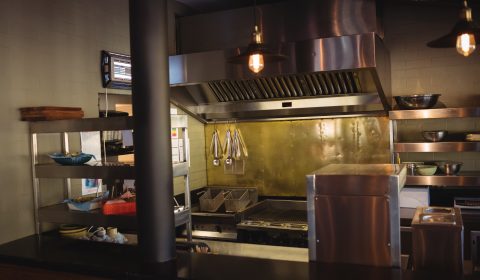 kitchen in restaurant