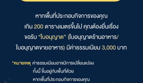 พื้นที่ประกอบกิจการเกิน 200 ตารางเมตรขึ้นไป