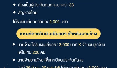 เกณฑ์การรับเงินเยีบวยา